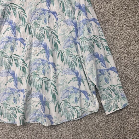 Tommy Bahama Shirt Mens 1XLB Hawaiian Button Up The Siesta Key Long Sleeve Nylon - Picture 4 of 14